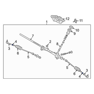 Hyundai OE - Inner Steering Tie Rod Nut