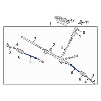 Hyundai OE - Inner Steering Tie Rod End