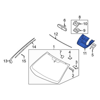 Hyundai OE - Front Interior Rear View Mirror Cover