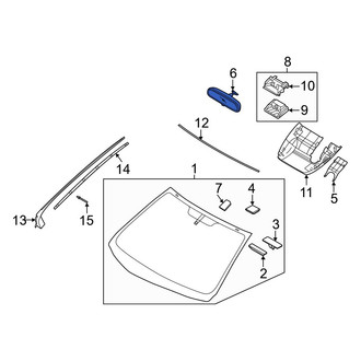 Hyundai OE - Front Interior Rear View Mirror