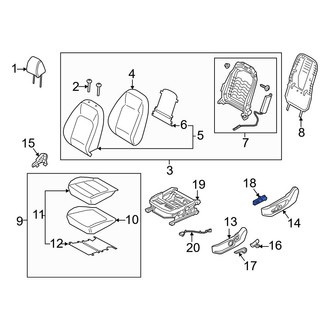 Hyundai OE - Front Left Power Seat Switch