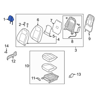 Hyundai OE - Front Right Headrest