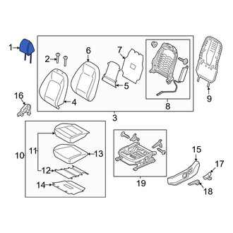 Hyundai OE - Front Left Headrest