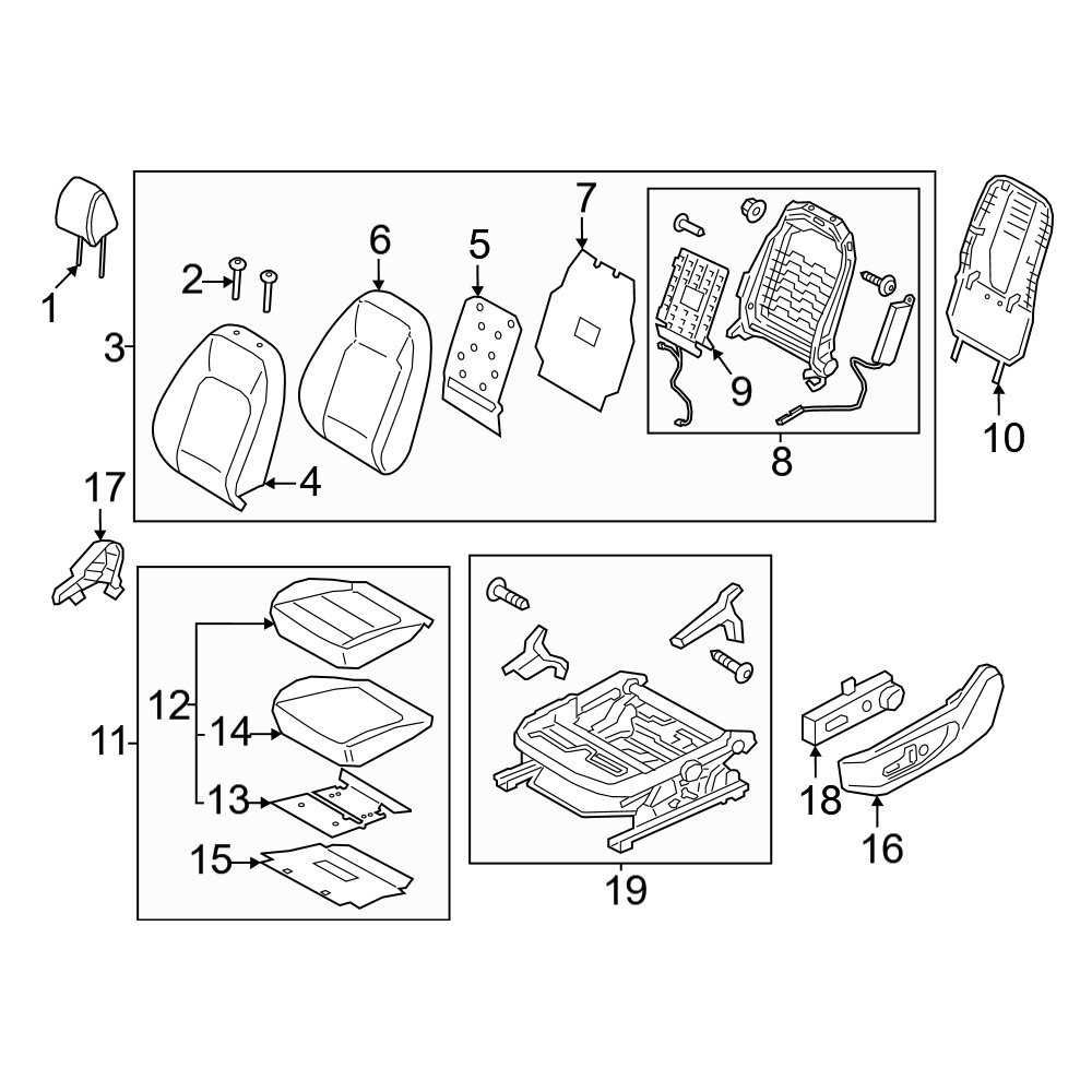 Hyundai OE 88100AA250CJS Front Left Seat Cushion Foam hyundai-oe-88100aa250cjs-front-left-seat-cushion-foam