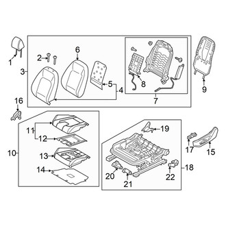 Hyundai OE - Seats & Tracks - Driver Seat Components (Korea Built, With Power), (N Line)