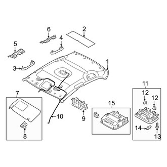 Hyundai OE - Roof - Interior Trim (USA Built, With Sunroof), (Limited / SEL)