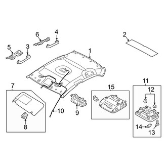 Hyundai OE - Roof - Interior Trim (Korea Built, W/O Sunroof)