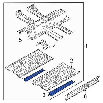 Hyundai OE - Front Right Floor Side Rail