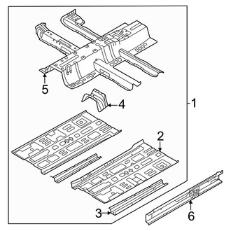 Hyundai OE - Pillars, Rocker & Floor - Floor & Rails (Korea Built)
