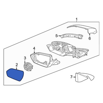 Hyundai OE - Front Right Door Mirror Glass