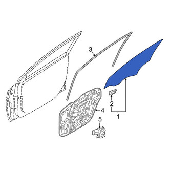 Hyundai OE - Front Left Door Glass