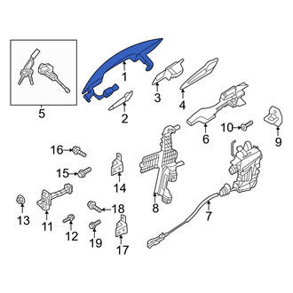 Hyundai OE - Rear Left Outer Exterior Door Handle