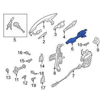 Hyundai OE - Front Left Exterior Door Handle Base