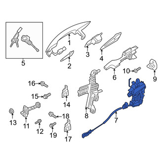 Hyundai OE - Front Left Door Latch Assembly