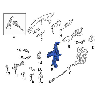 Hyundai OE - Front Right Door Latch Bracket
