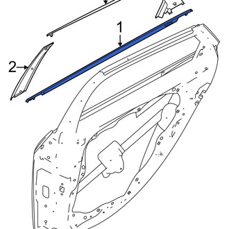 Hyundai OE - Front Left Door Belt Molding