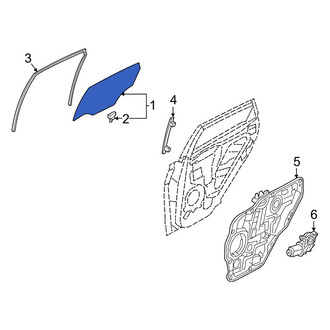 Hyundai OE - Front Right Door Glass