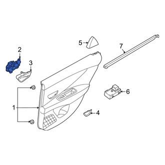 Hyundai OE - Front Left Inner Interior Door Handle