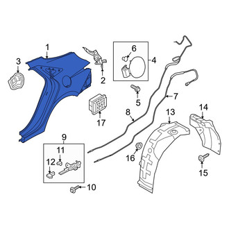 Hyundai OE - Rear Right Outer Quarter Panel