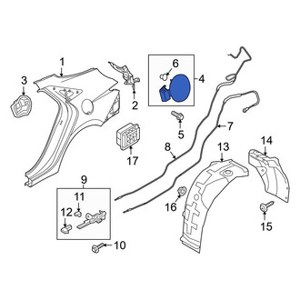 Hyundai OE - Rear Fuel Filler Door
