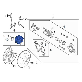 Hyundai OE - Rear Wheel Bearing and Hub Assembly