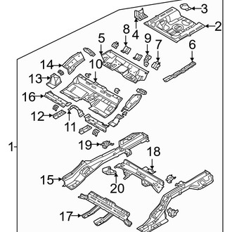 Hyundai OE - Rear Body & Floor - Floor & Rails (Blue Hybrid / Limited Hybrid)