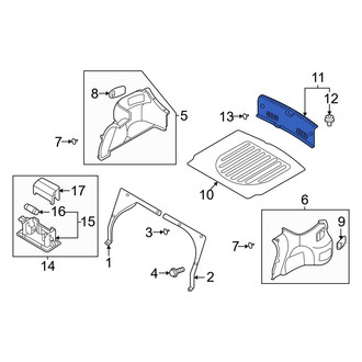 Hyundai OE - Rear Trunk Trim Scuff Plate