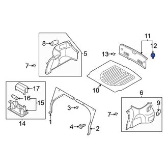 Hyundai OE - Trunk Trim Scuff Plate Clip