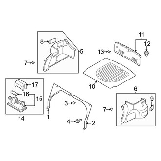 Hyundai OE - Rear Body & Floor - Interior Trim (Trunk Compartment, USA Built)