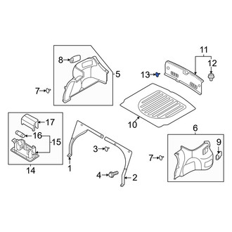 Hyundai OE - Partition Panel Clip