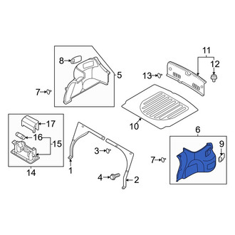 Hyundai OE - Rear Left Trunk Trim Panel