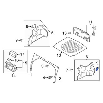 Hyundai OE - Rear Left Trunk Trim Panel Insert