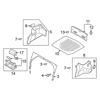 Hyundai OE - Rear Body & Floor - Interior Trim (Korea Built, Trunk Compartment)