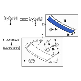 Hyundai OE - Rear Lower Deck Lid Finish Panel