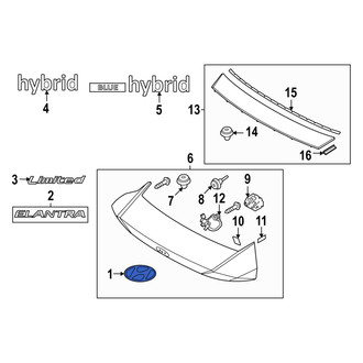 Hyundai OE - Rear Deck Lid Emblem
