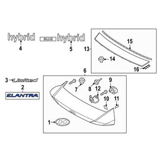 Hyundai OE - Rear Deck Lid Emblem