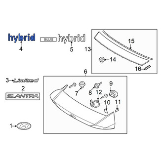 Hyundai OE - Rear Deck Lid Emblem