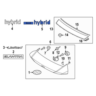 Hyundai OE - Rear Deck Lid Emblem