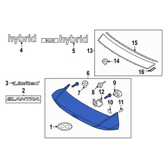 Hyundai OE - Rear Upper Deck Lid Finish Panel