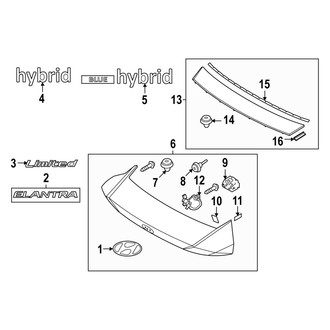 Hyundai OE - Trunk Lid - Exterior Trim