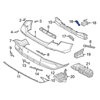 Hyundai OE - Rear Lower Bumper Impact Bar Bracket