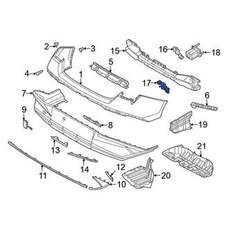 Hyundai OE - Rear Upper Bumper Impact Bar Bracket