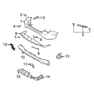 Hyundai OE - Rear Upper Bumper Impact Bar Bracket