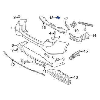 Hyundai OE - Rear Upper Bumper Impact Bar Bracket