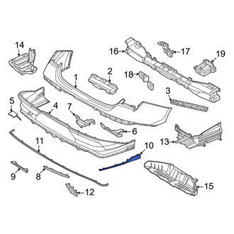 Hyundai OE - Rear Left Outer Bumper Trim