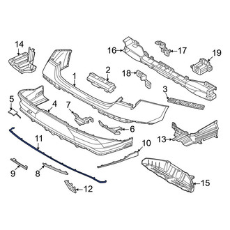 Hyundai OE - Rear Center Bumper Trim