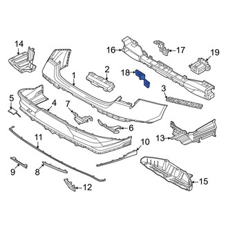 Hyundai OE - Rear Upper Bumper Impact Bar Bracket