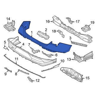 Hyundai OE - Rear Upper Bumper Cover