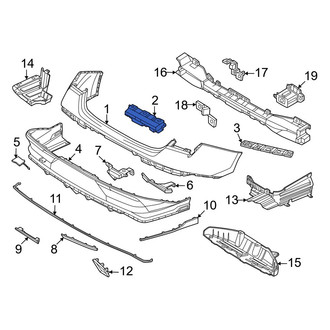 Hyundai OE - Rear Left Upper Inner Bumper Cover Bracket