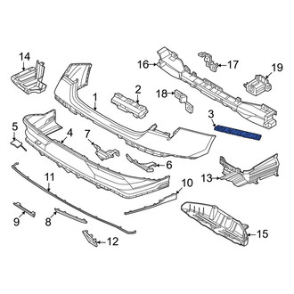Hyundai OE - Rear Left Upper Outer Bumper Cover Bracket
